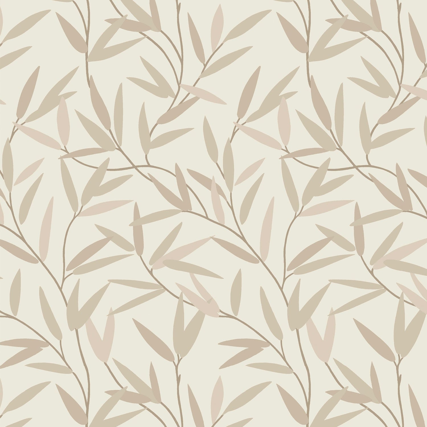 Laura Ashley Willow Leaf Made To Measure Curtains Natural
