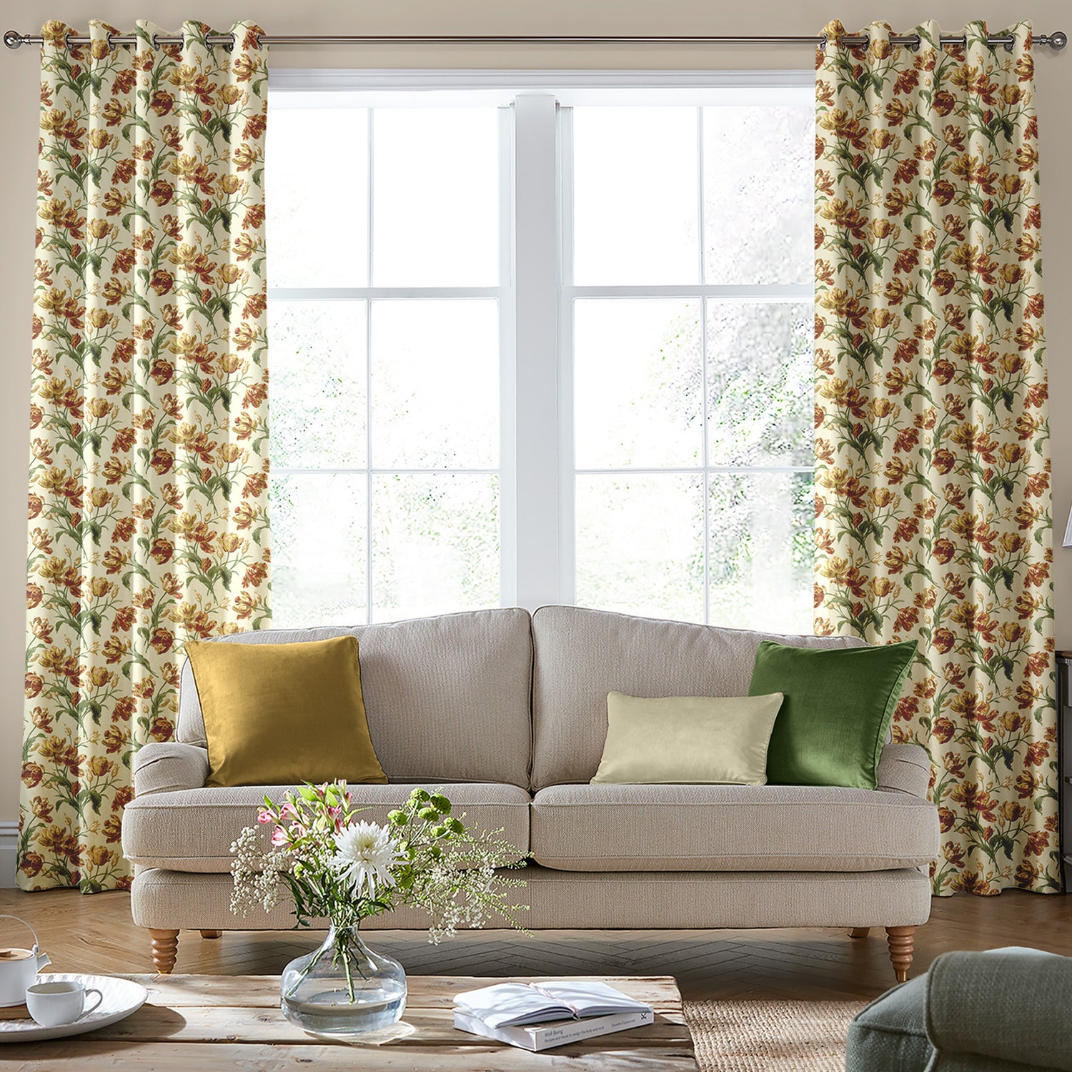 Laura Ashley Gosford Made To Measure Curtains Gold