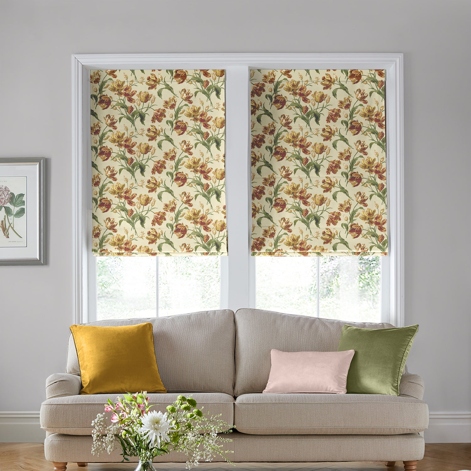 Laura Ashley Gosford Made To Measure Roman Blind Gold