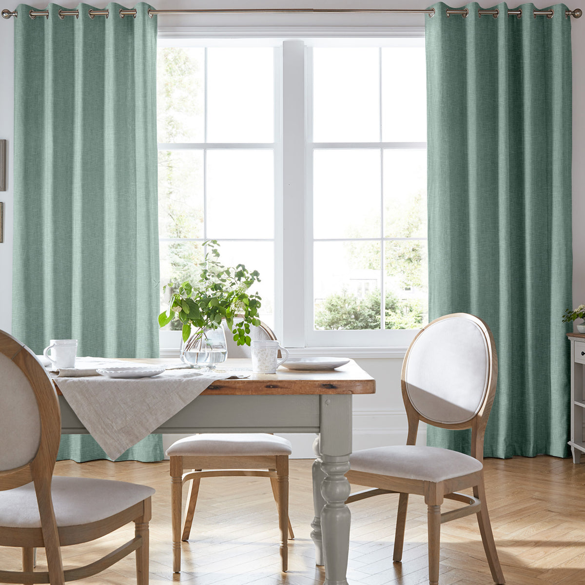 Laura Ashley Easton Made to Measure Curtain Grey Green