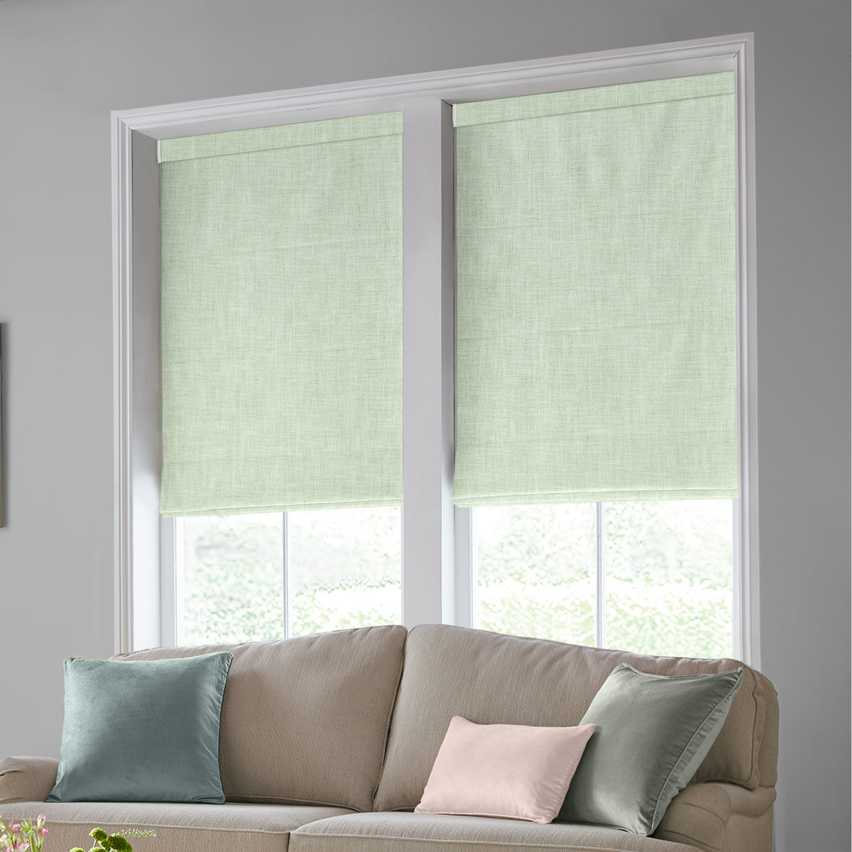 Laura Ashley Easton Made to Measure Roman Blind Sage