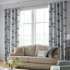 Laura Ashley Animalia Embroidered Made to Measure Curtain Silver