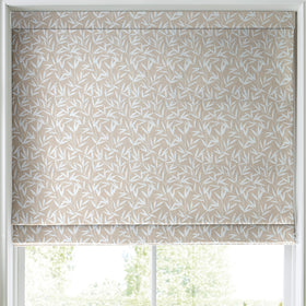 Laura Ashley Willow Leaf Chenille Made to Measure Roman Blind Natural