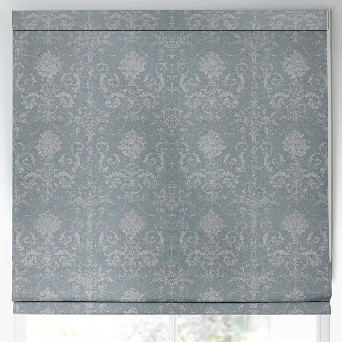Laura Ashley Josette Woven Made to Measure Roman Blind Pale Seaspray