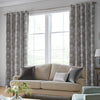 Laura Ashley Josette Woven Made to Measure Curtain Steel