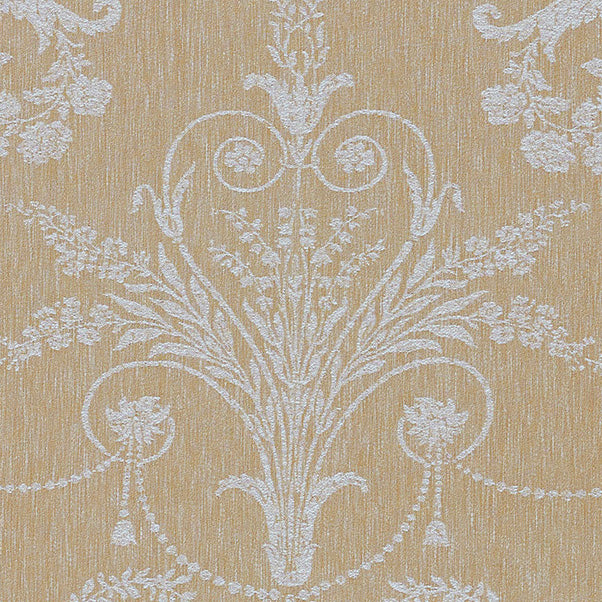 Laura Ashley Josette Woven Made to Measure Curtain Gold