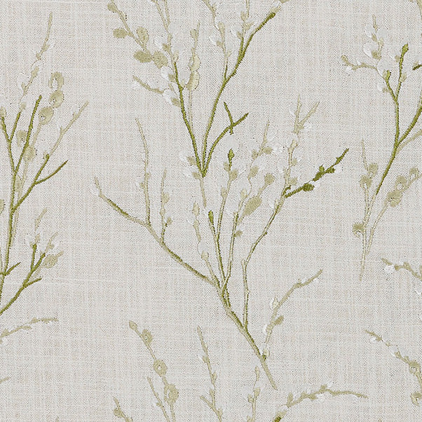 Laura Ashley Pussy Willow Embroidered Made to Measure Curtain Hedgerow