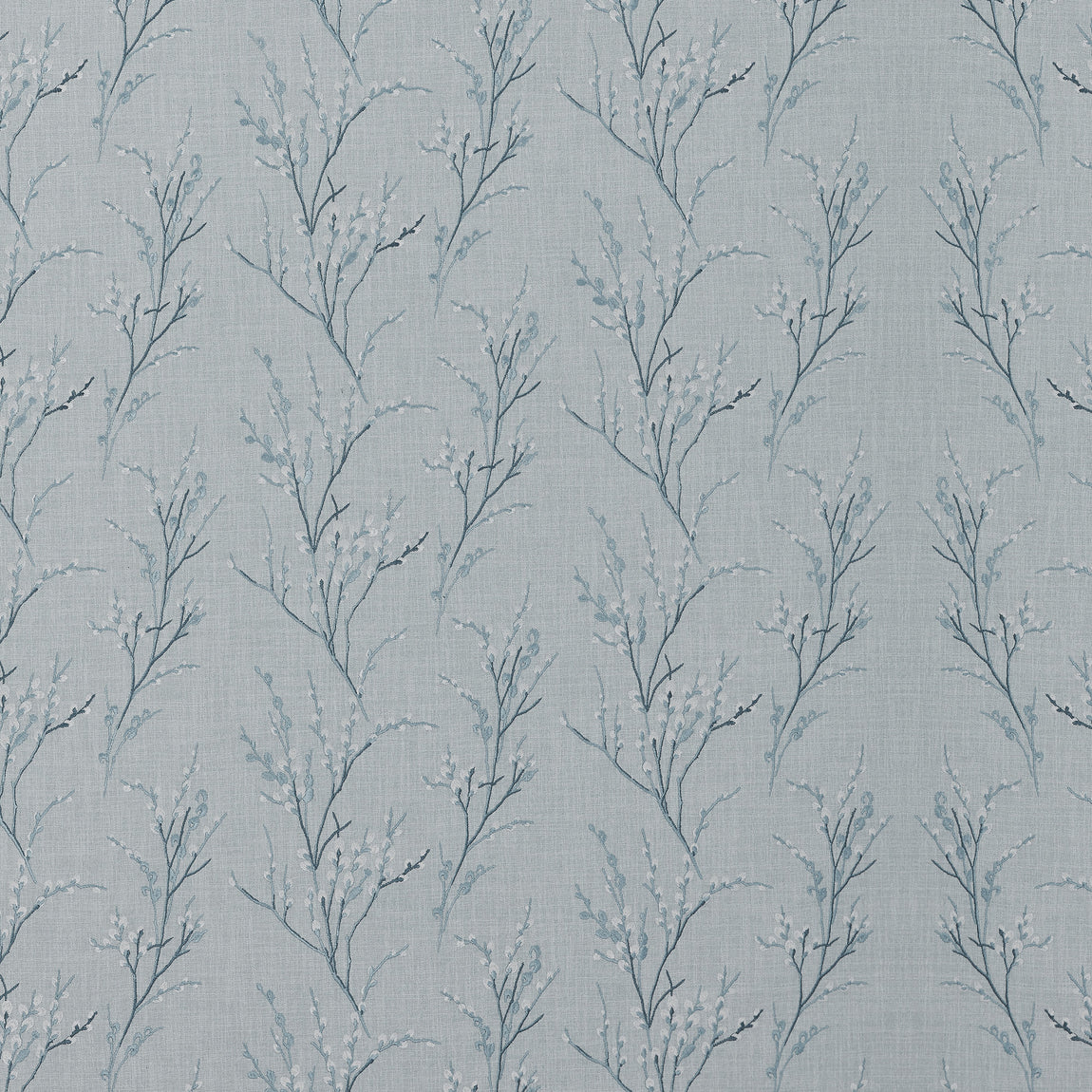Laura Ashley Pussy Willow Embroidered Made to Measure Curtain Seaspray