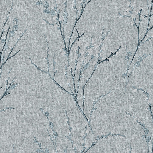 Laura Ashley Pussy Willow Embroidered Made to Measure Curtain Seaspray