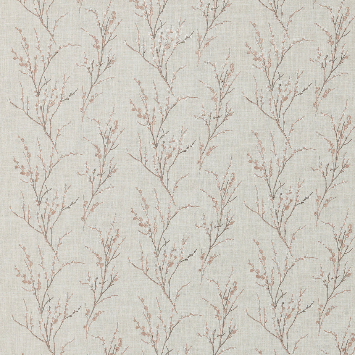 Laura Ashley Pussy Willow Embroidered Made to Measure Curtain Blush