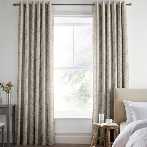 Laura Ashley Pussy Willow Embroidered Made to Measure Curtain Blush