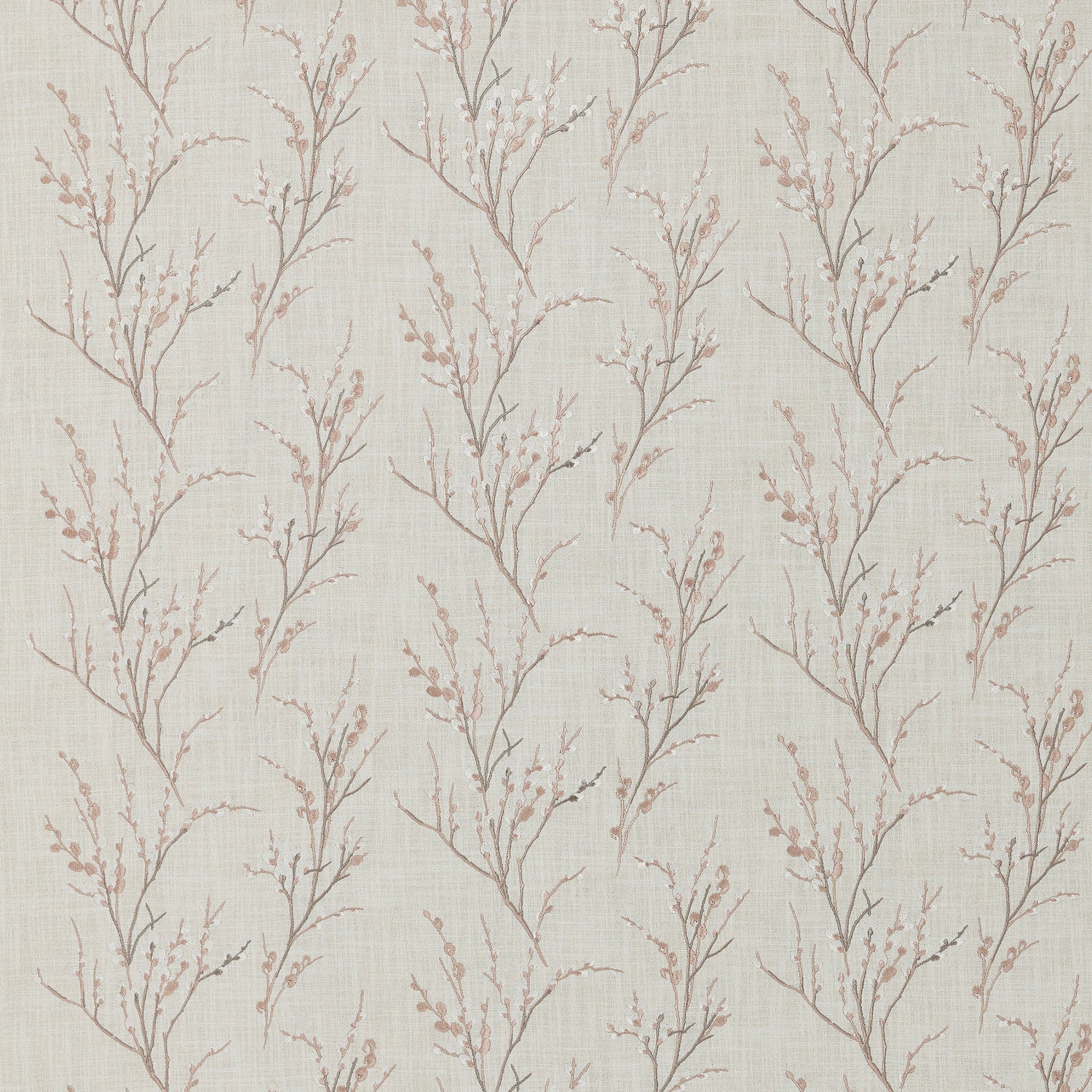 Laura Ashley Pussy Willow Embroidered Made to Measure Roman Blind Blush