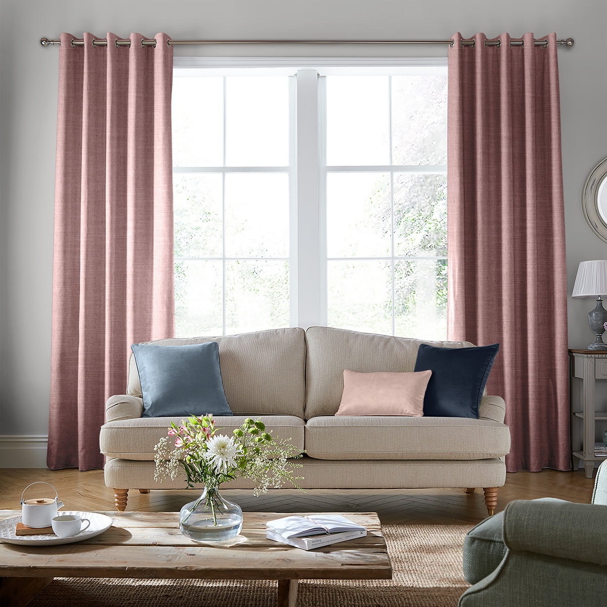Laura Ashley Swanson Made To Measure Roman Blind Mulberry
