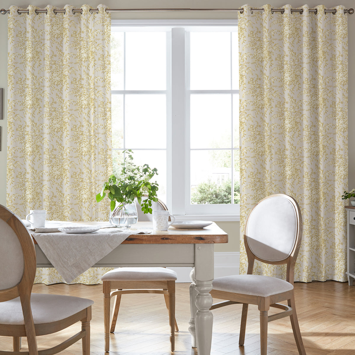 Laura Ashley Picardie Made to Measure Curtain Gold