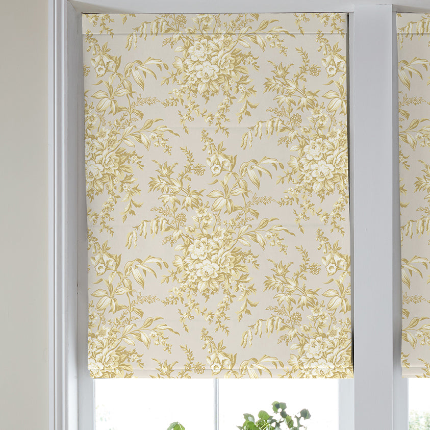 Laura Ashley Picardie Made to Measure Roman Blind Gold