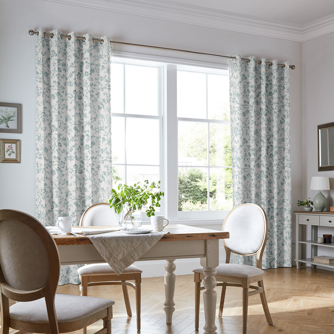 Laura Ashley Aria Made to Measure Curtain Eucalyptus