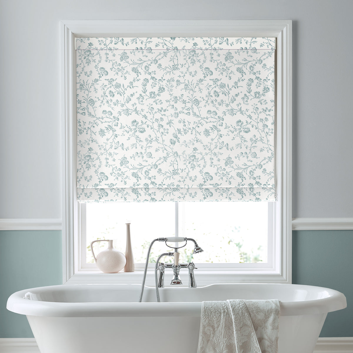 Laura Ashley Aria Made to Measure Roman Blind Eucalyptus