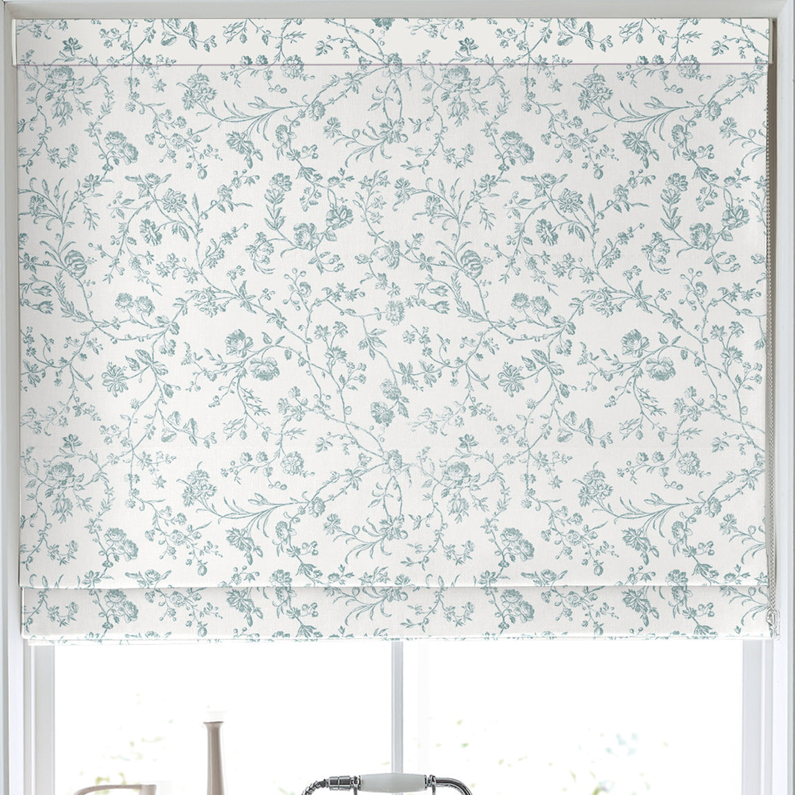 Laura Ashley Aria Made to Measure Roman Blind Eucalyptus