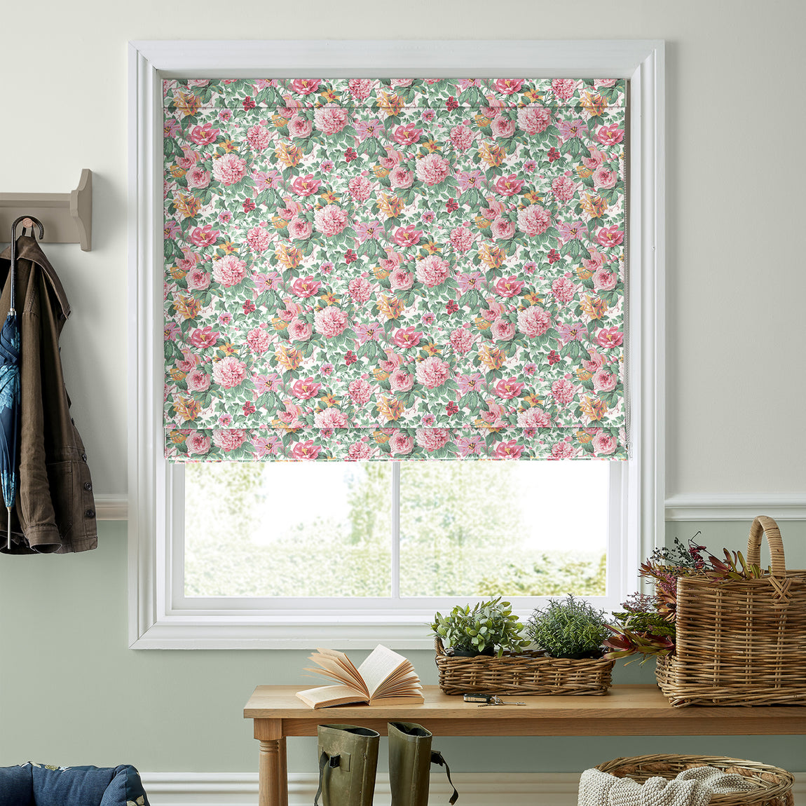 Laura Ashley Aveline Made to Measure Roman Blind Rose