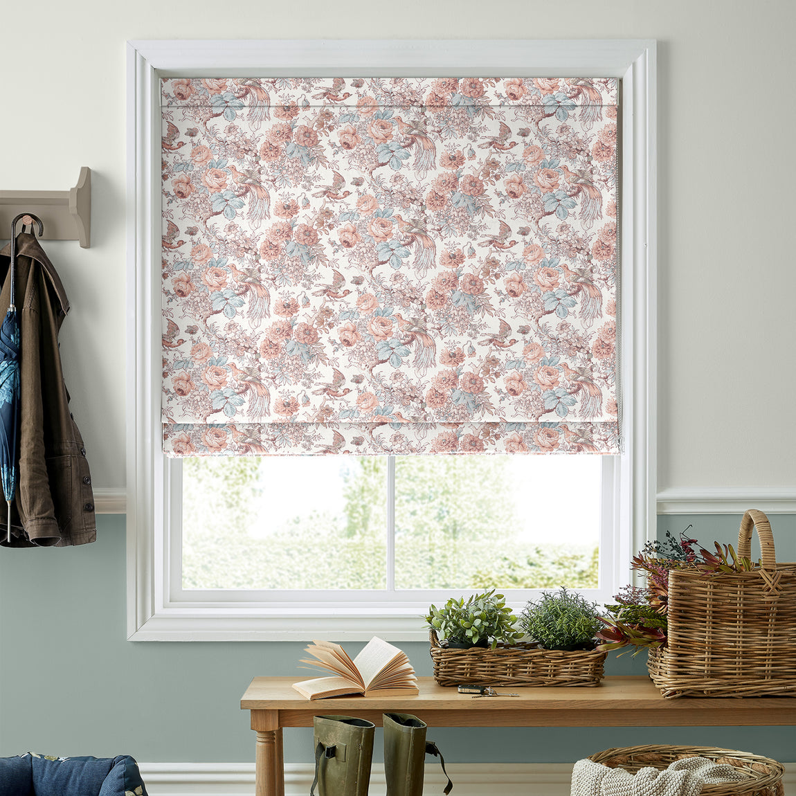 Laura Ashley Birtle Made to Measure Roman Blind Blush