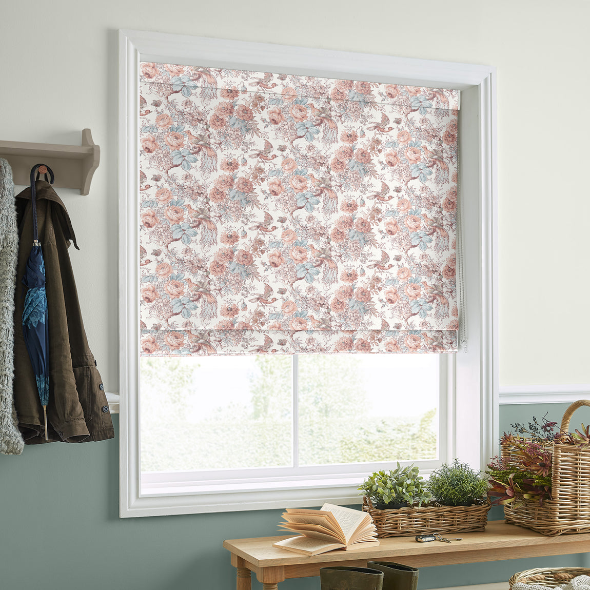 Laura Ashley Birtle Made to Measure Roman Blind Blush