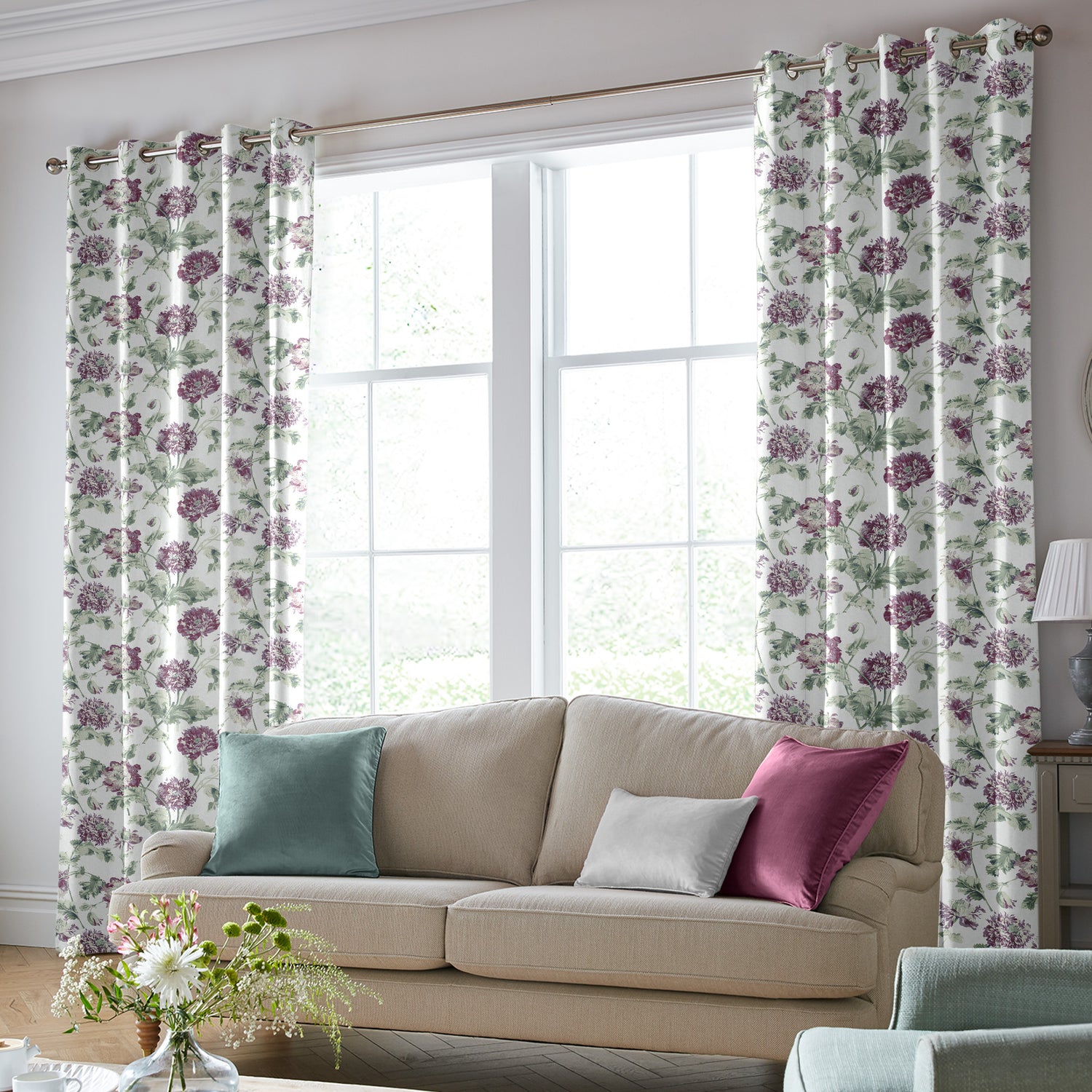 Laura Ashley Hepworth Made to Measure Curtain Grape