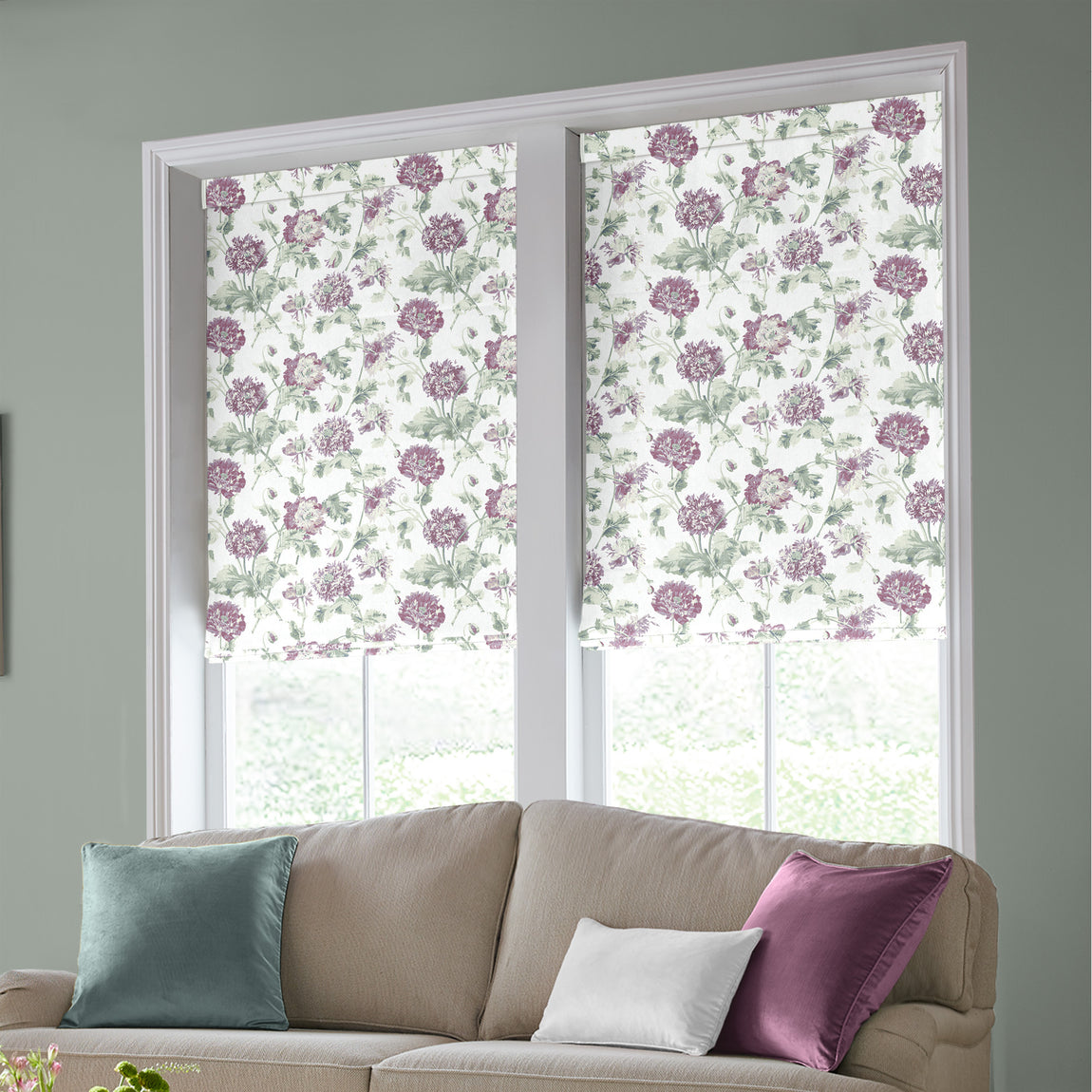 Laura Ashley Hepworth Made to Measure Roman Blind Grape