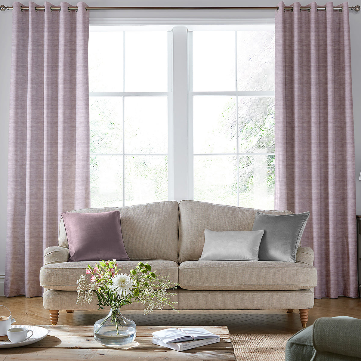 Laura Ashley Whinfell Made to Measure Curtain Mulberry