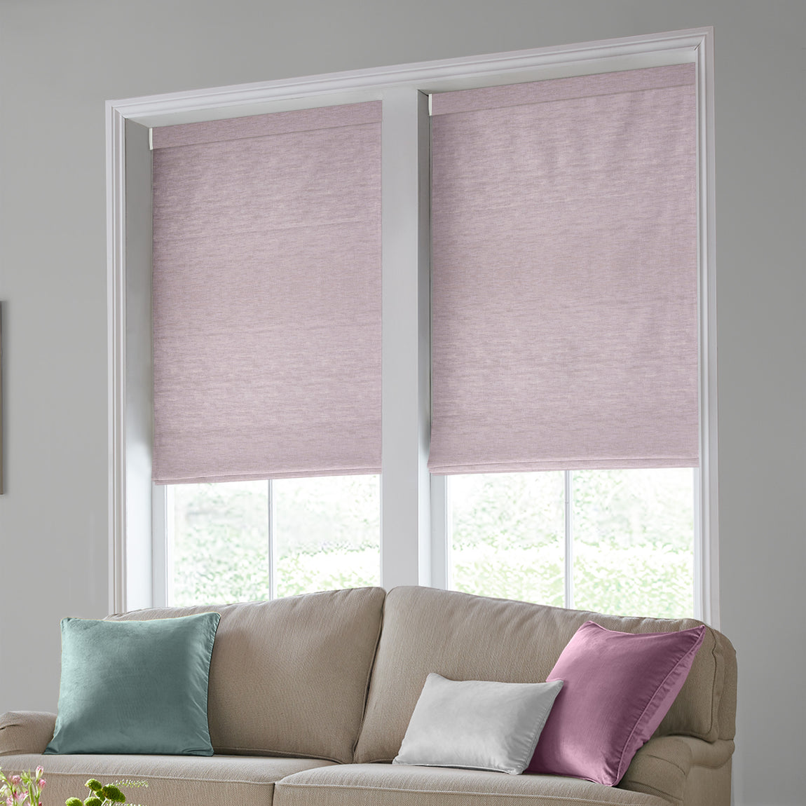 Laura Ashley Whinfell Made to Measure Roman Blind Mulberry