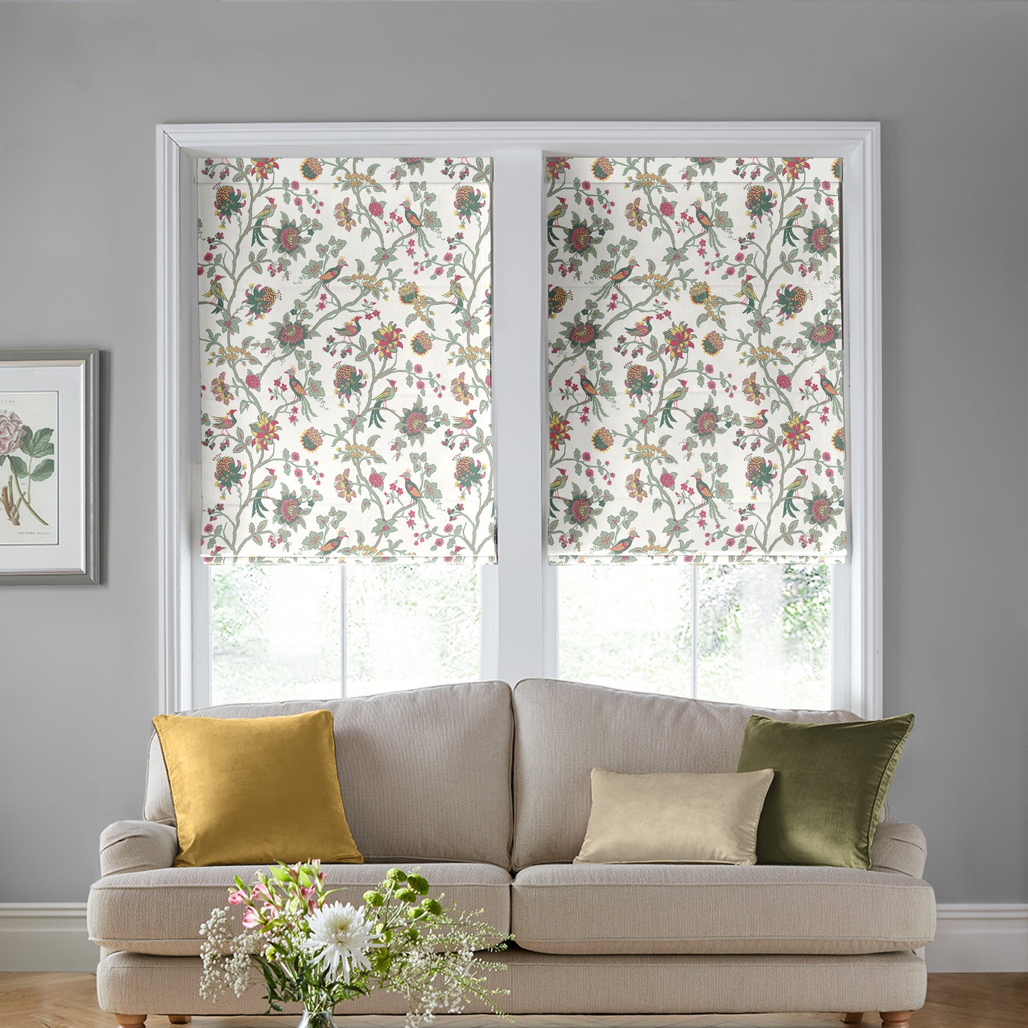 Laura Ashley Emperor Made to Measure Roman Blind Peony