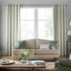 Laura Ashley Awning Stripe Made To Measure Roman Blind Smoke Green