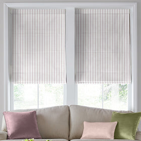 Laura Ashley Burnsall Stripe Made To Measure Roman Blind Mulberry