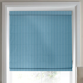 Laura Ashley Burnsall Stripe Made To Measure Roman Blind Seaspray