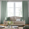 Laura Ashley Burnsall Stripe Made To Measure Curtains Smoke Green