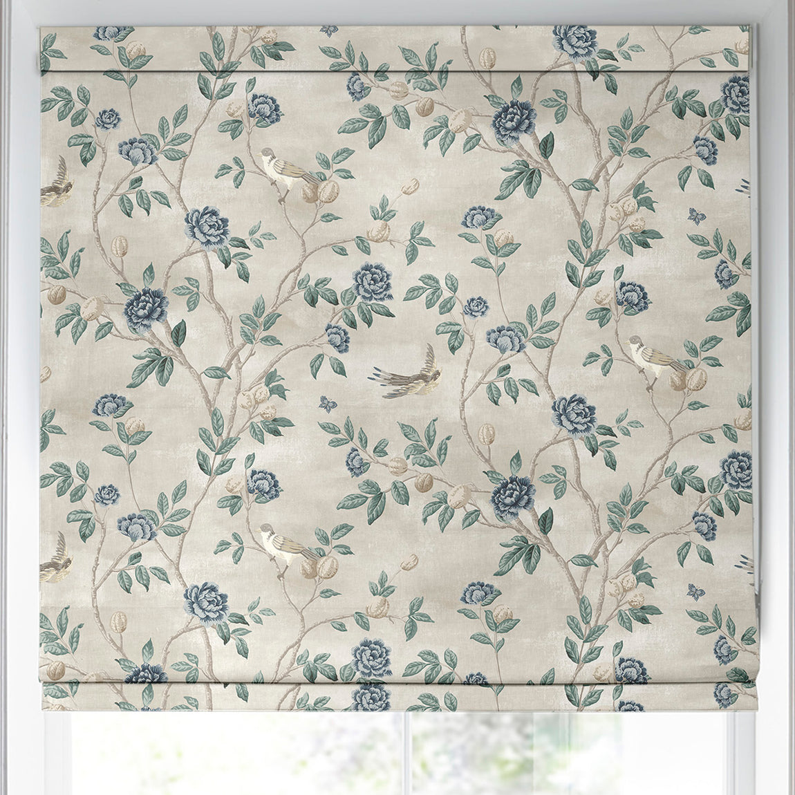 Laura Ashley Eglantine Made to Measure Roman Blind Seaspray
