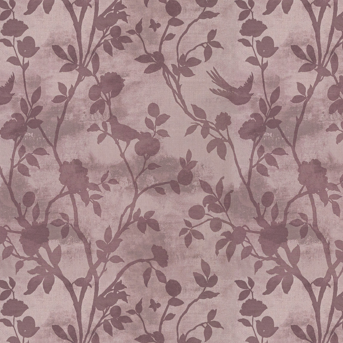 Laura Ashley Eglantine Silhoutte Woven Made to Measure Curtain Mulberry
