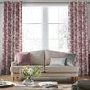 Laura Ashley Eglantine Silhoutte Woven Made to Measure Curtain Mulberry