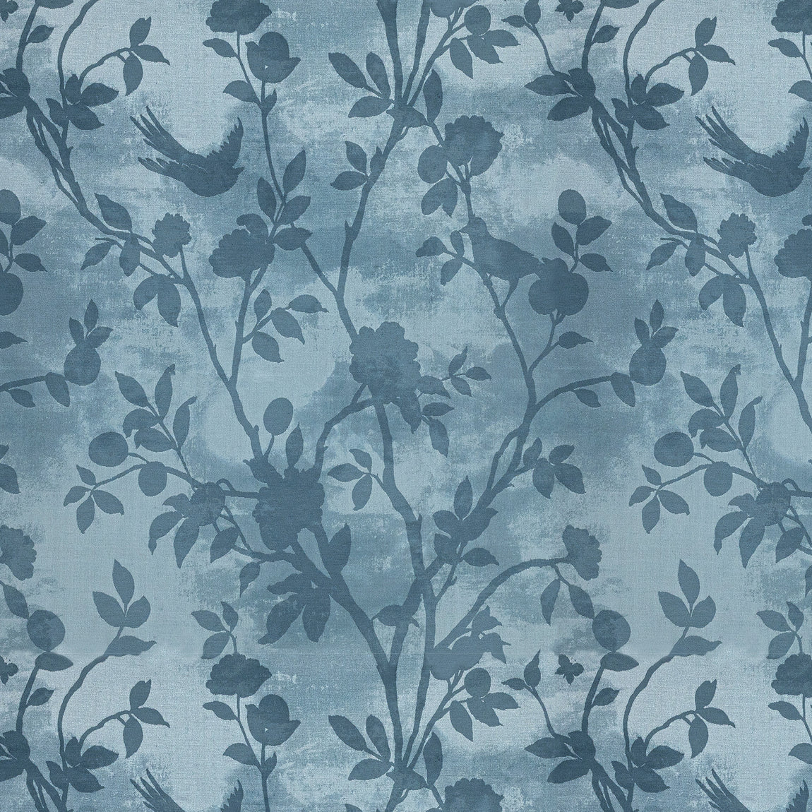 Laura Ashley Eglantine Silhoutte Woven Made to Measure Roman Blind Seaspray