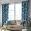 Laura Ashley Eglantine Silhoutte Woven Made to Measure Curtain Seaspray