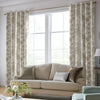 Laura Ashley Eglantine Silhoutte Woven Made to Measure Curtain White Sands