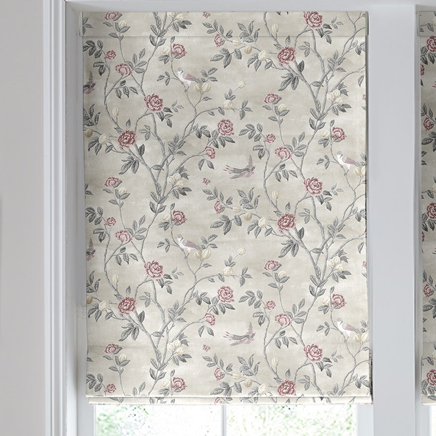 Laura Ashley Eglantine Made to Measure Roman Blind White Sands
