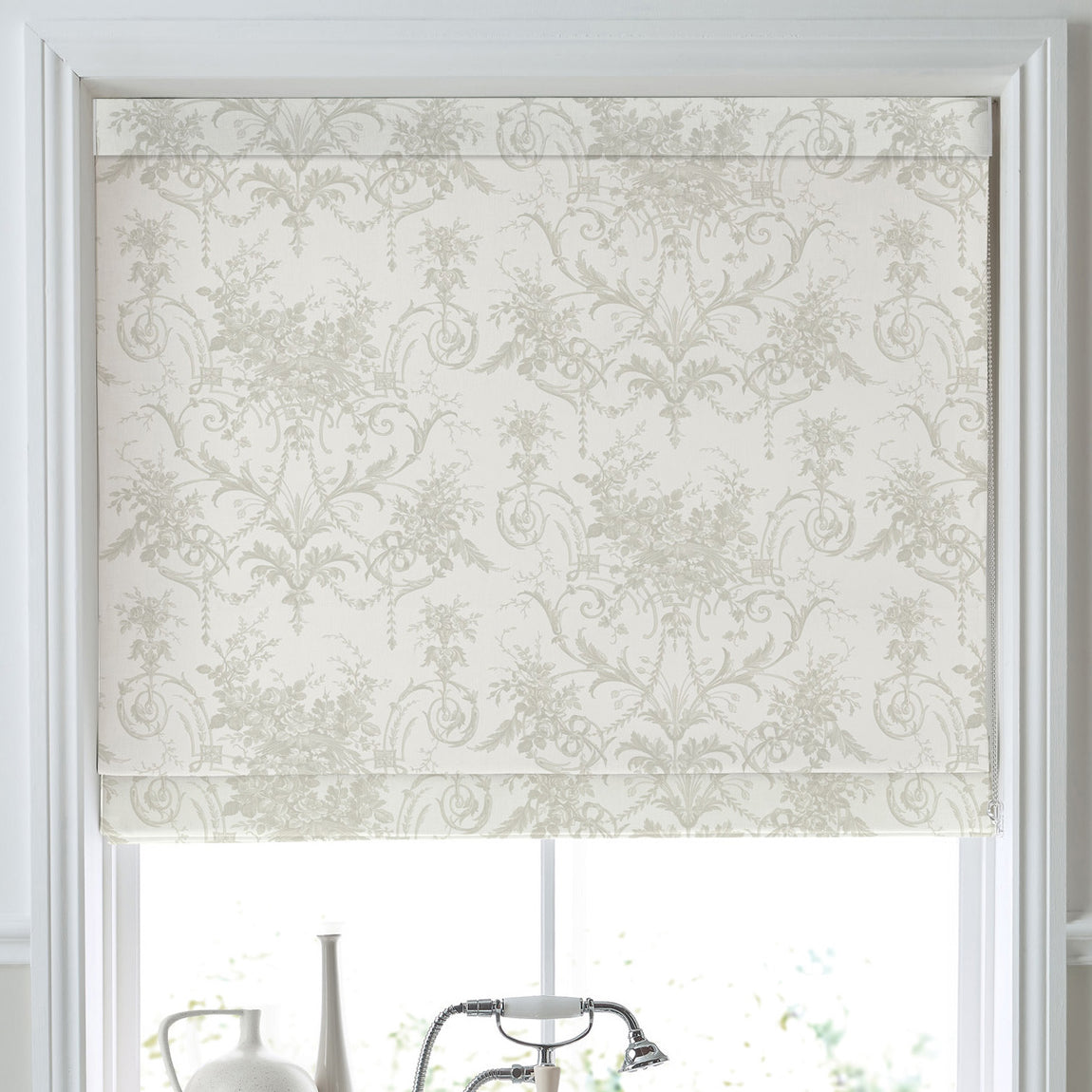 Laura Ashley Tulleries Made To Measure Roman Blind Dove Grey