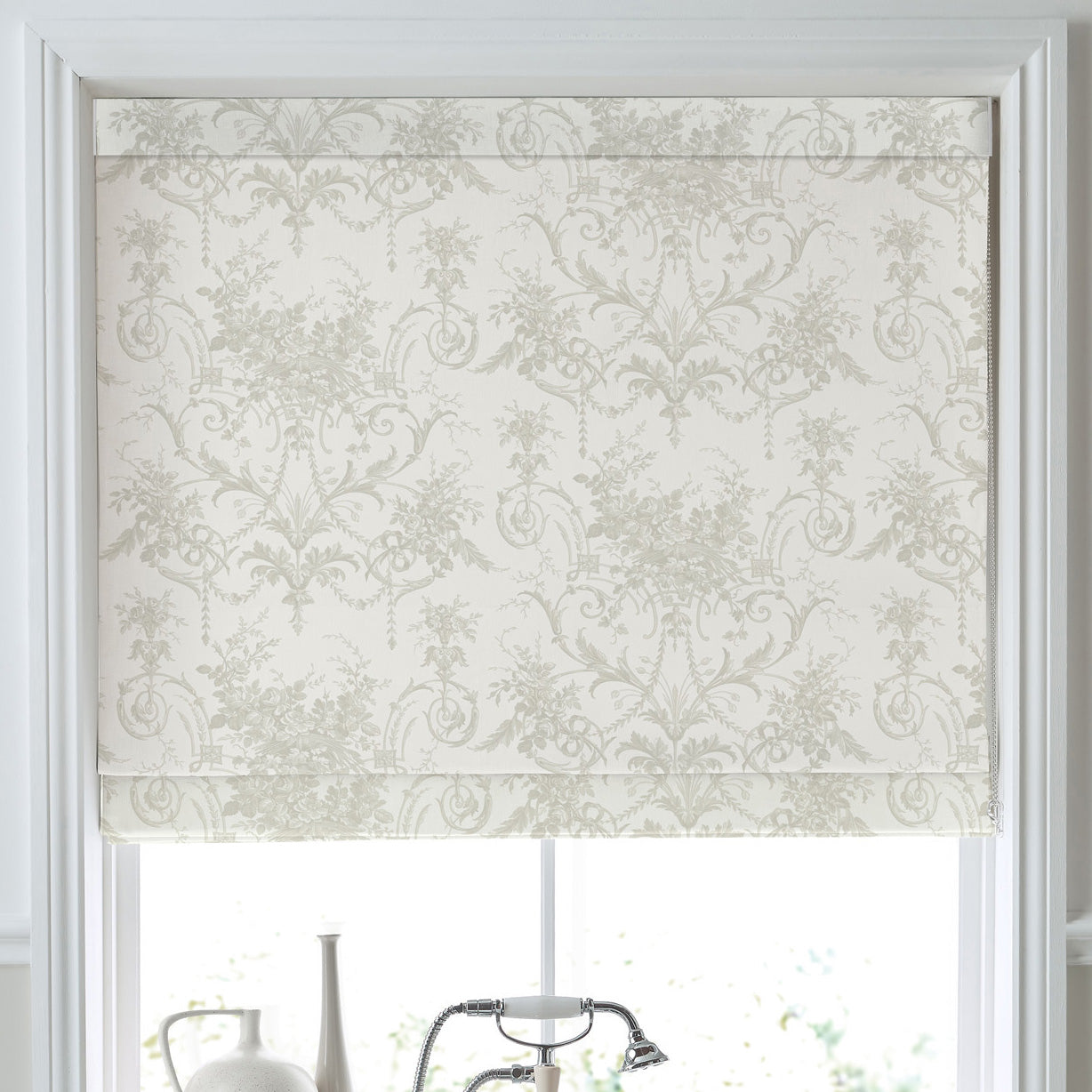 Laura Ashley Tulleries Made To Measure Roman Blind Dove Grey