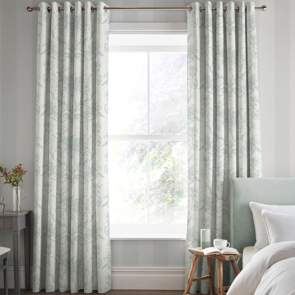 Laura Ashley Tulleries Made To Measure Curtains Duckegg