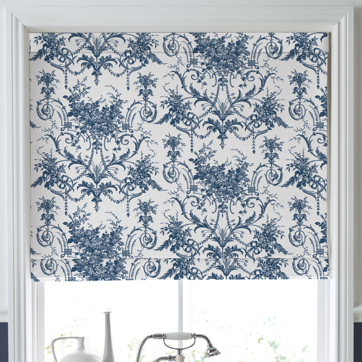 Laura Ashley Tulleries Made To Measure Roman Blind Midnight