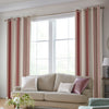 Laura Ashley Awning Stripe Made To Measure Curtains Crimson