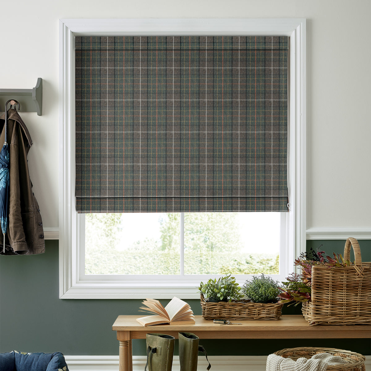 Laura Ashley Alfriston Made To Measure Roman Blind Fern