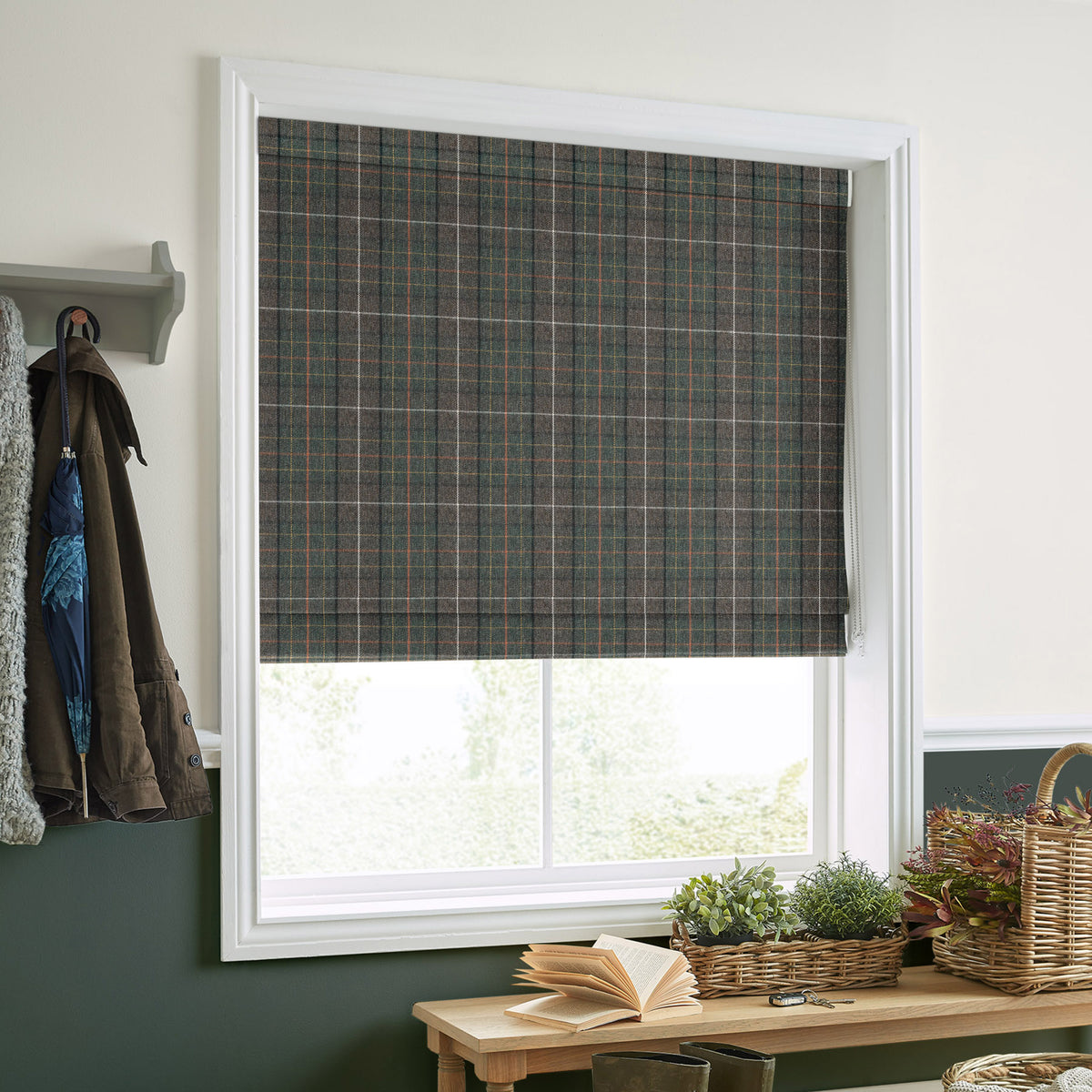 Laura Ashley Alfriston Made To Measure Roman Blind Fern