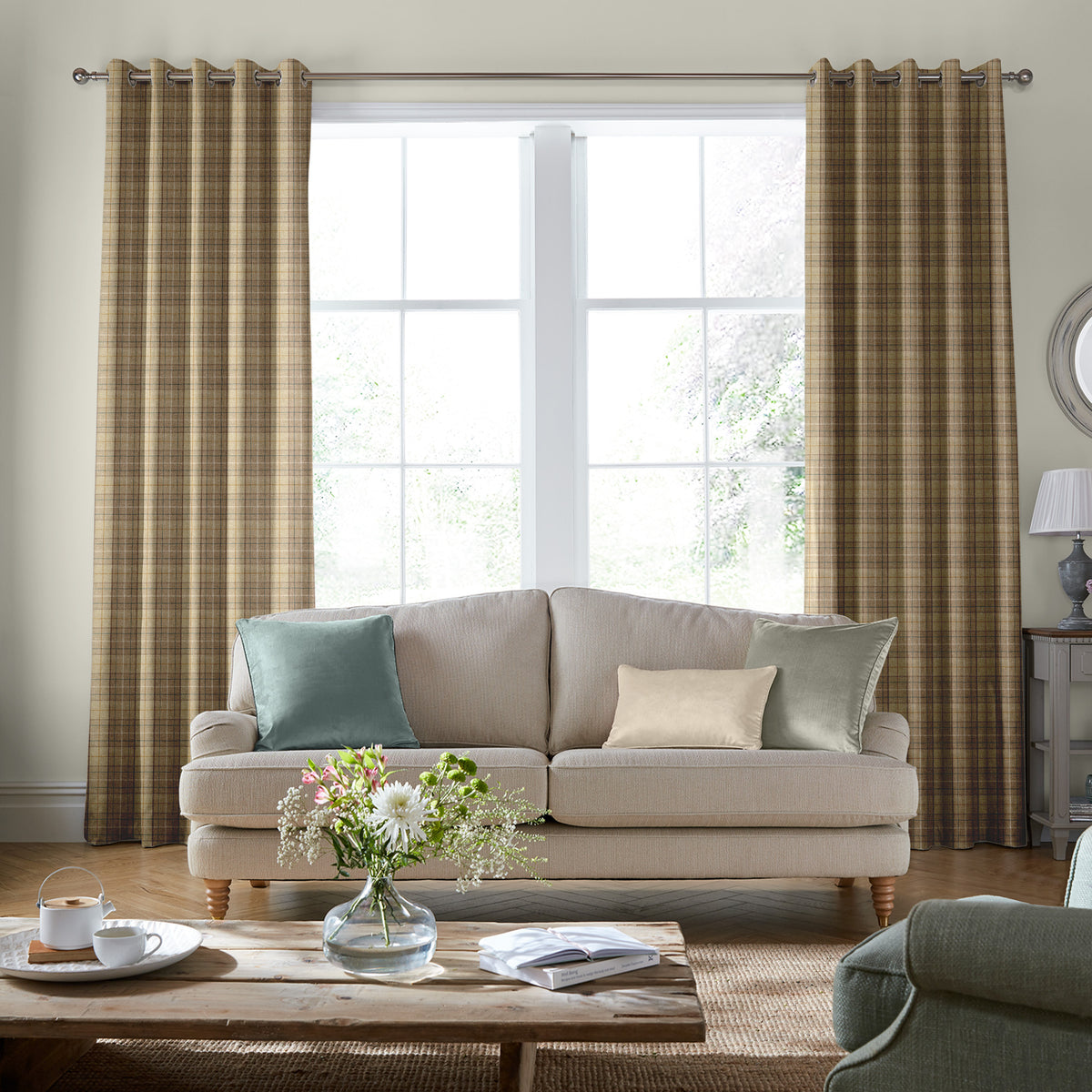 Laura Ashley Alfriston Made To Measure Roman Blind Natural