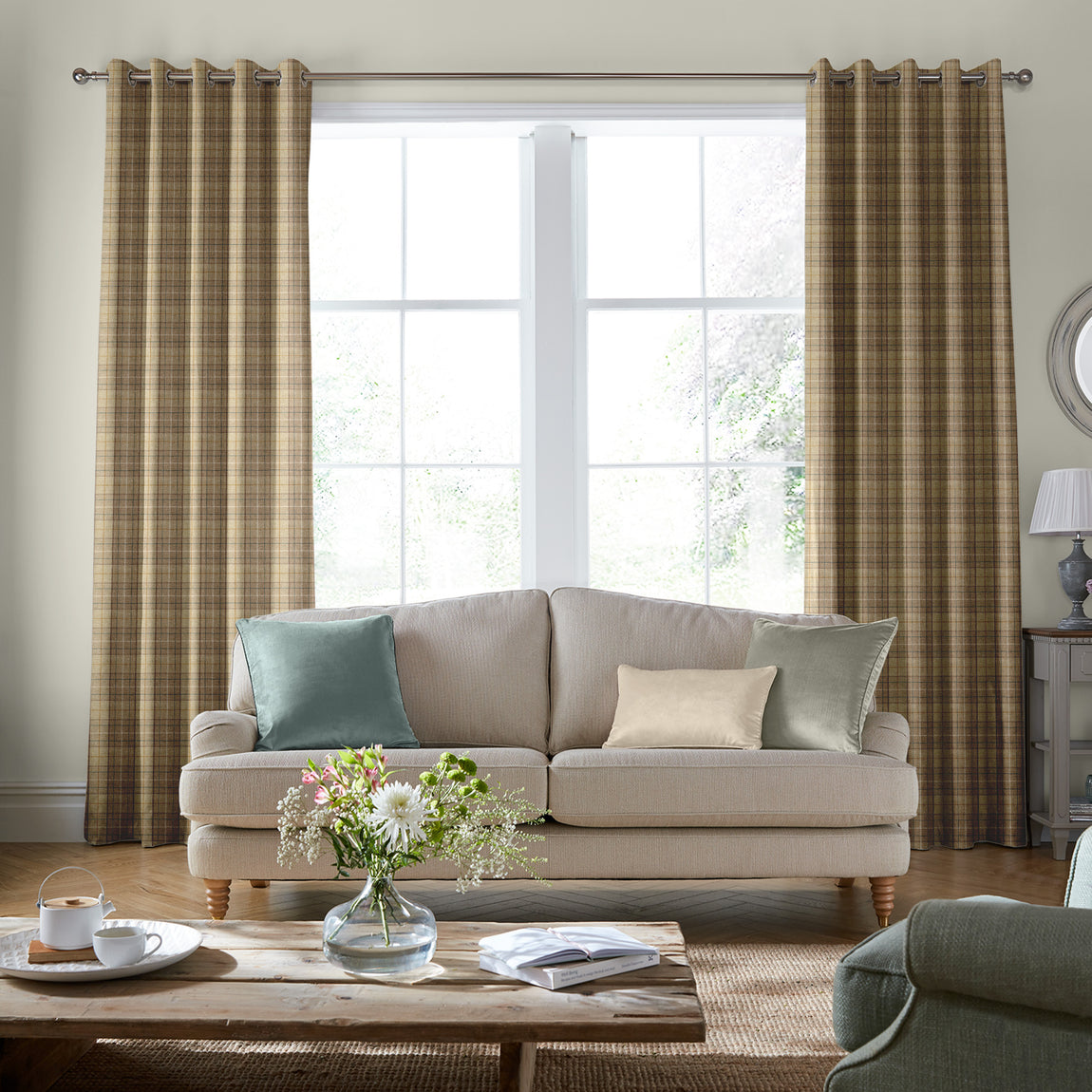 Laura Ashley Alfriston Made To Measure Roman Blind Natural